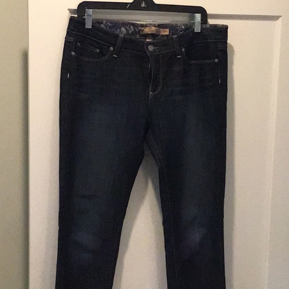 Dark wash Paige skinny jeans - low rise